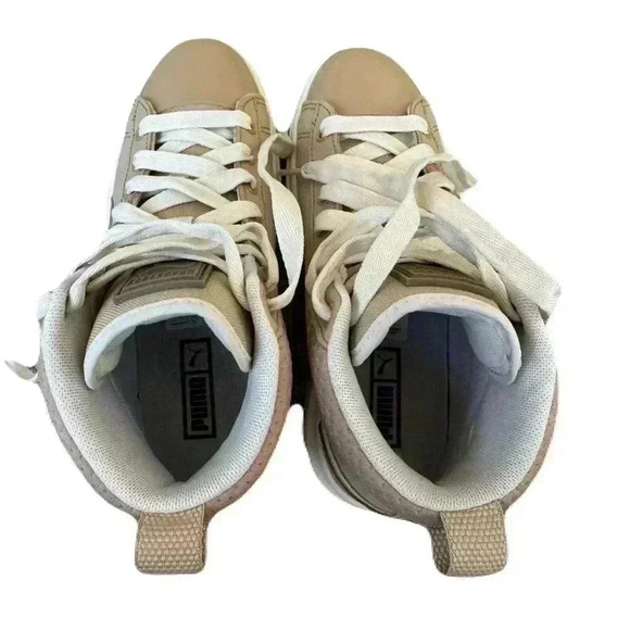 Women's NWOT Fenty PUMA Mayze Mid Safari Casual Shoes Sneakers Beige Size 6 - Picture 4 of 8